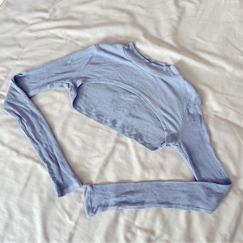 Alo Thrill Seeker shrug in steel blue